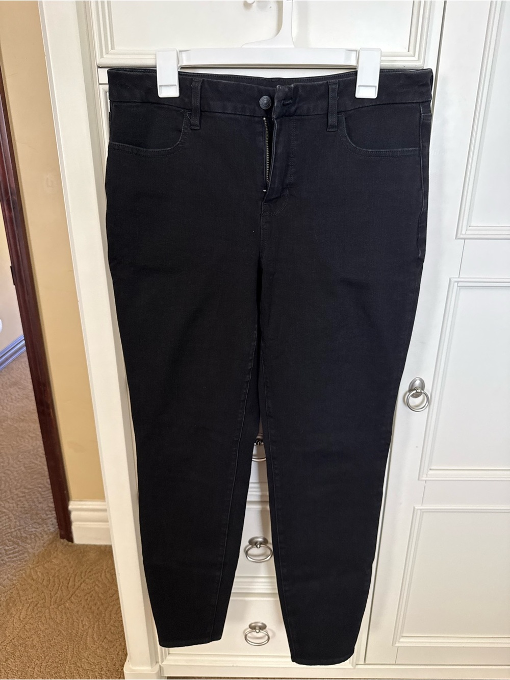 American Eagle Outfitters Black Skinny Jeans 14 Extra Long